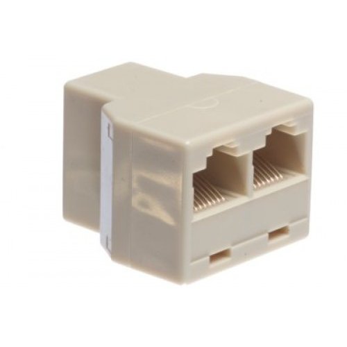 Adaptador RJ45 2 Fmeas x 1 Fmea