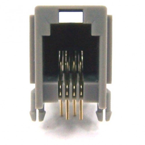 Jack para Placa Cinza 4x4 RJ11