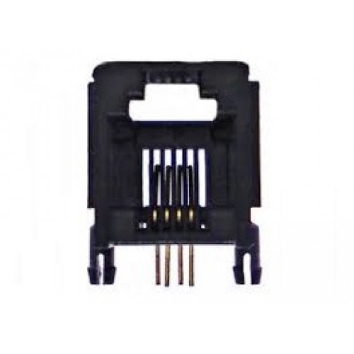 Jack para Placa Preto 6x4 RJ11