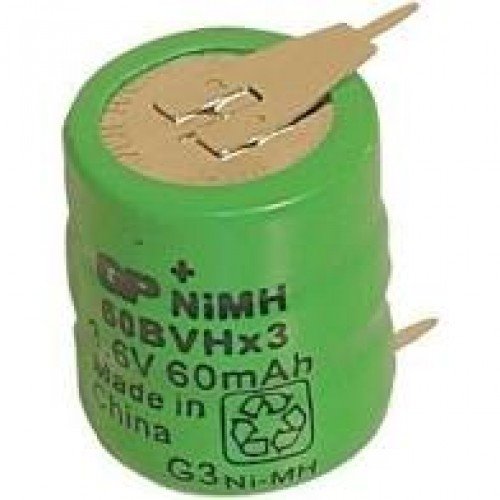 Bateria recarregvel 3,6V 60MAH-2P NiMh