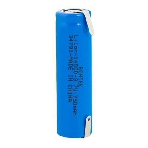 Bateria 3,7V 750MAH 14500 recarregvel com terminal
