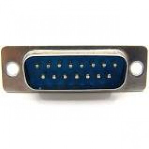 Conector DB-15 macho 2 fileiras de pinos