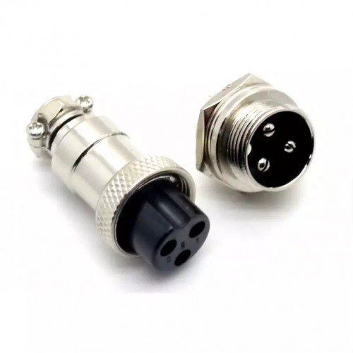 Conector Circular Macho x Fmea 3 Vias 