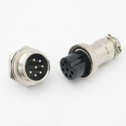 Conector Circular Macho x Fmea 7 Vias 
