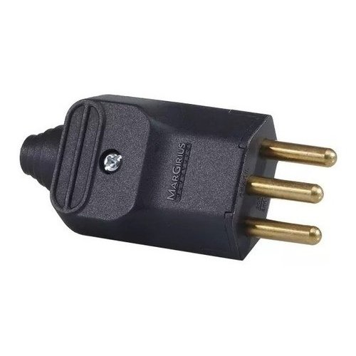 Plugue Macho e Fmea 3P 20A Preto 