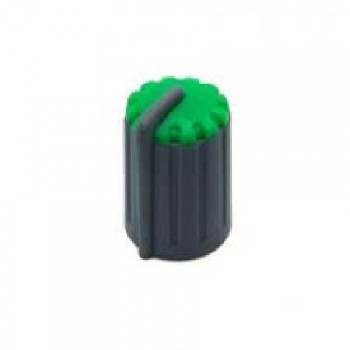 KNOB P/EIXO ESTRIADO CINZA/VERDE