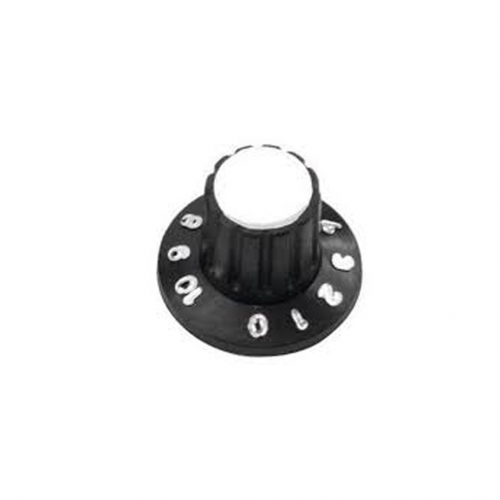 Knob estriado grande com parafuso branco