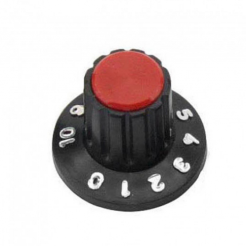 KNOB C/ PARAFUSO PRETO C/ VERMELHO