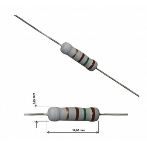 RESISTOR  330R  3W  -  METAL FILME