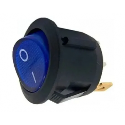 CHAVE KCD1-106N 2 POS AZUL REDONDA C/ILUMINAA