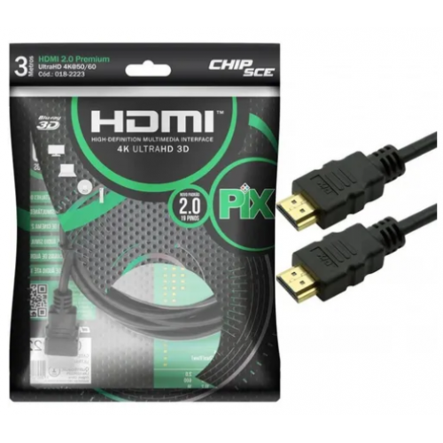 CABO HDMI 3M 2.0 4K ULTRAHD 018-2223