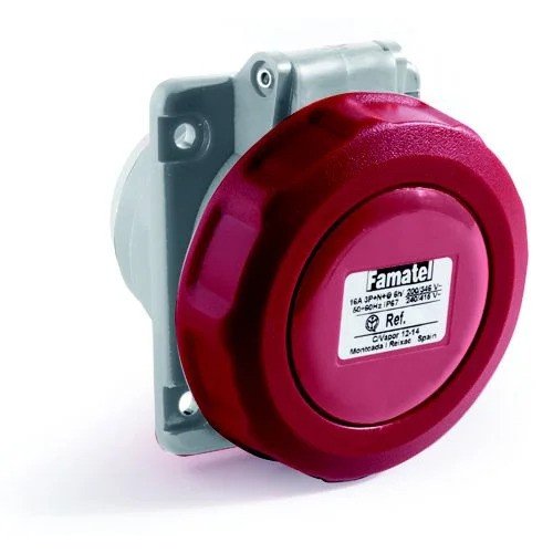 TOMADA EMBUTIR INCLINADA 16A - IP67 (3P+T+N) 6H 380/440V-243